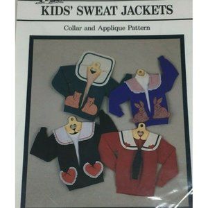 Vintage Fabricraft Collar Applique Holiday Sweatshirt Top Jacket 4 Designs Craft